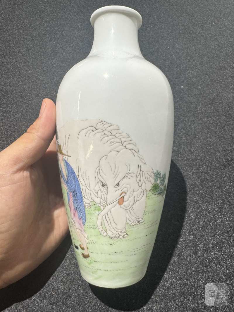 民国 粉彩孝感动天人物瓶 - 图4